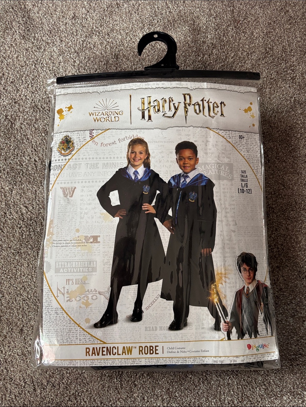 Warner Bros. Ravenclaw Kids Costume Robe - Black with Blue Trim